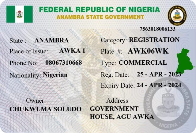 WEEKEND DIGEST: ON ANAMBRA TAX MATTERS: Focus on the New Vehicle Card License System for Anambra State